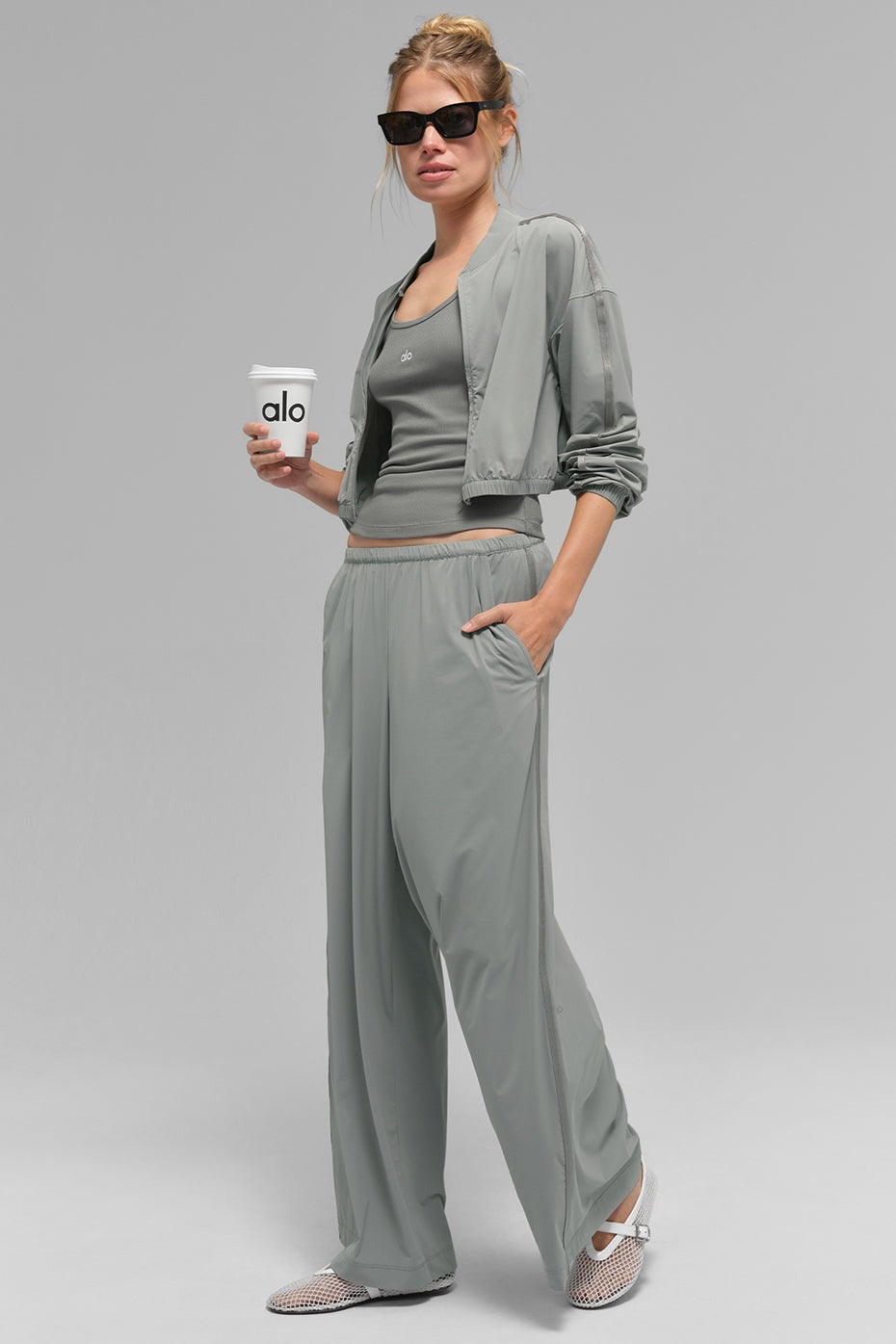 Breezy Wide Leg Pant (Regular) - Lunar Grey