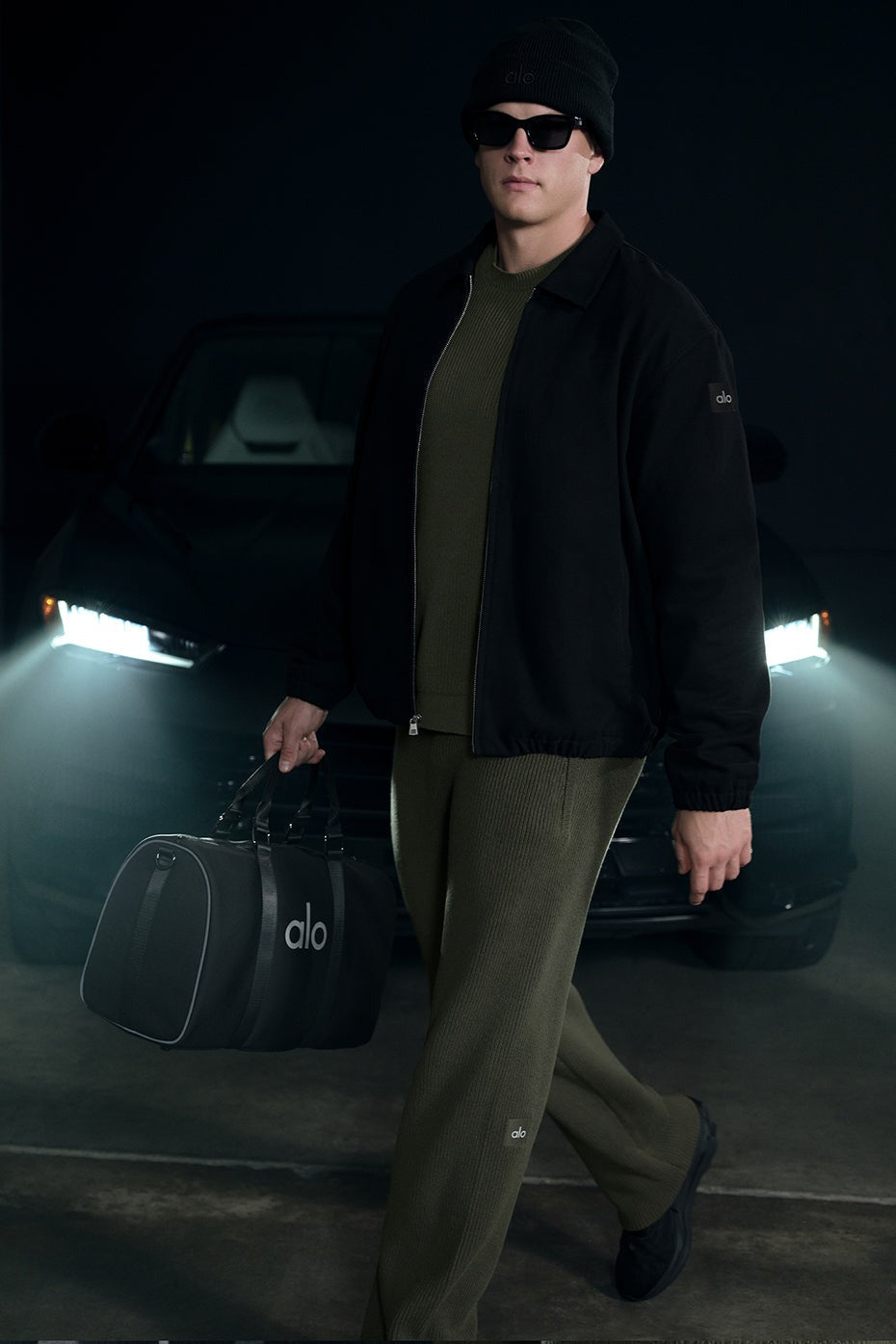 Domain Rib Knit Sweatpant - Green Olive