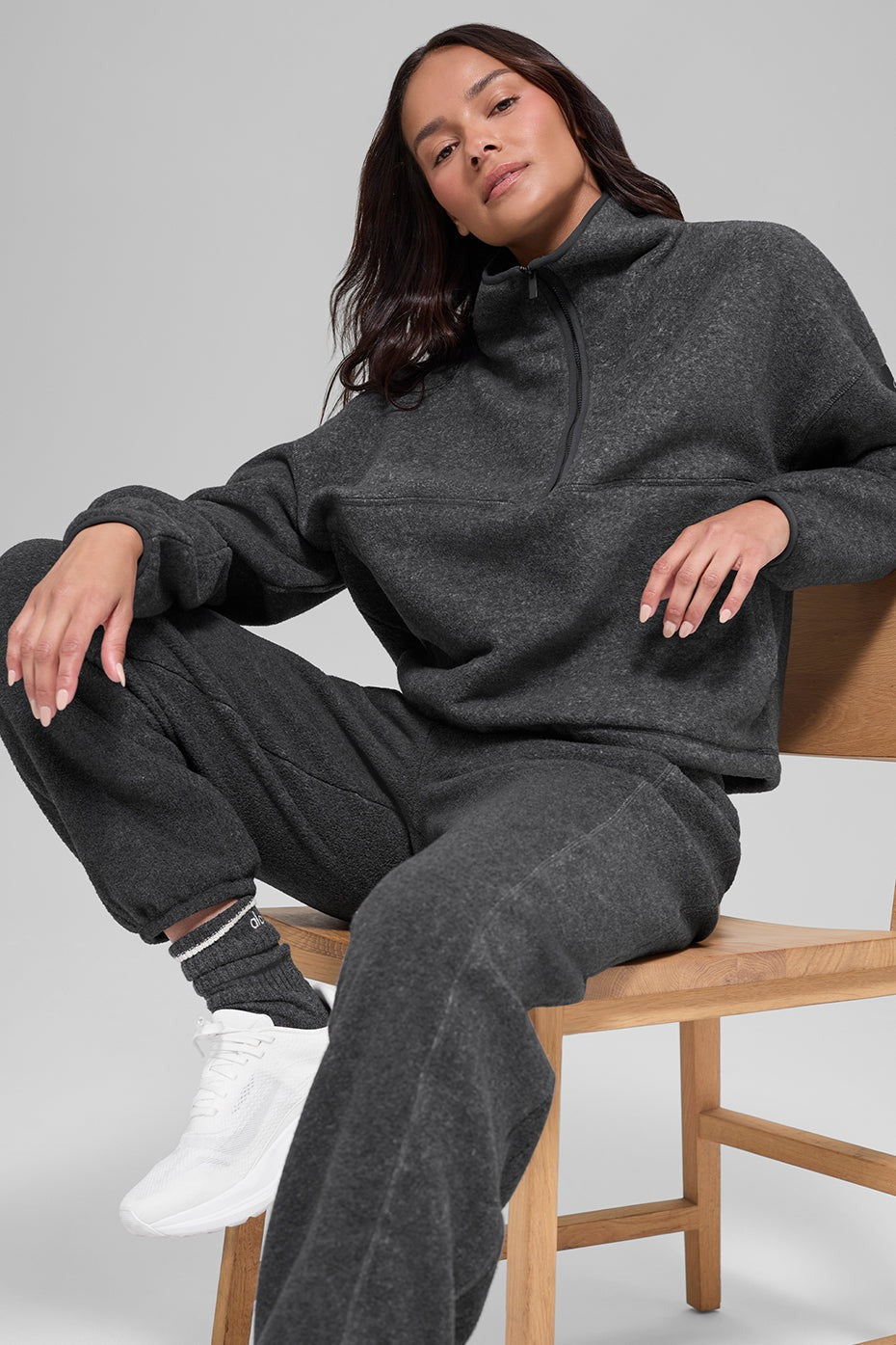 Polar Fleece Retreat Cover Up - Dark Heather Grey