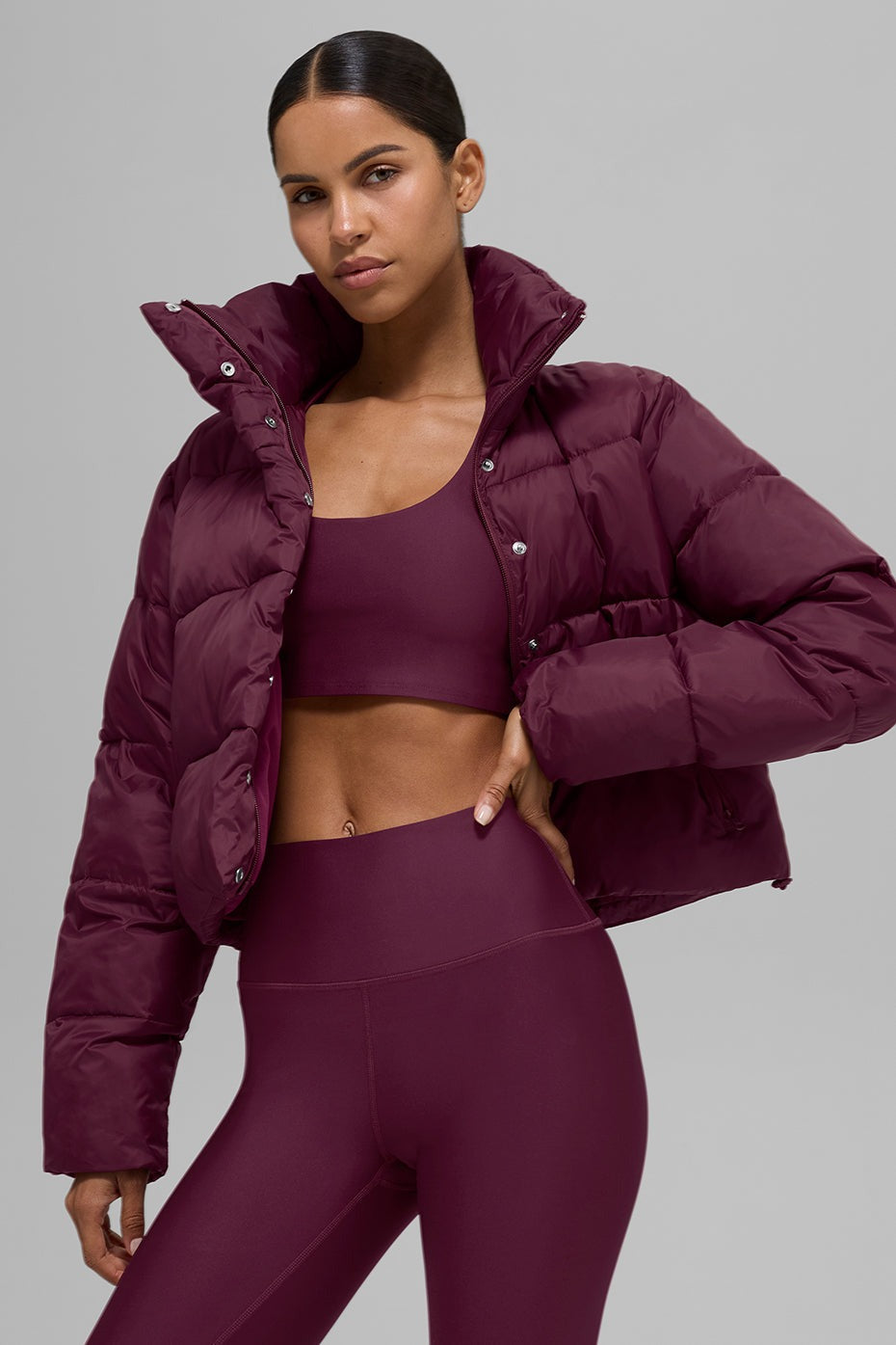 Gold Rush Puffer - Burgundy
