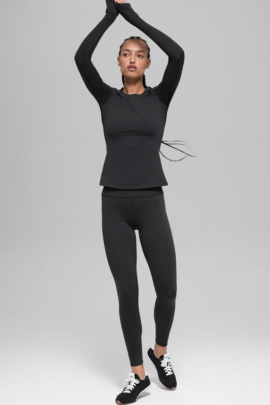 Airbrush Winter Warm Nocturne Long Sleeve - Black