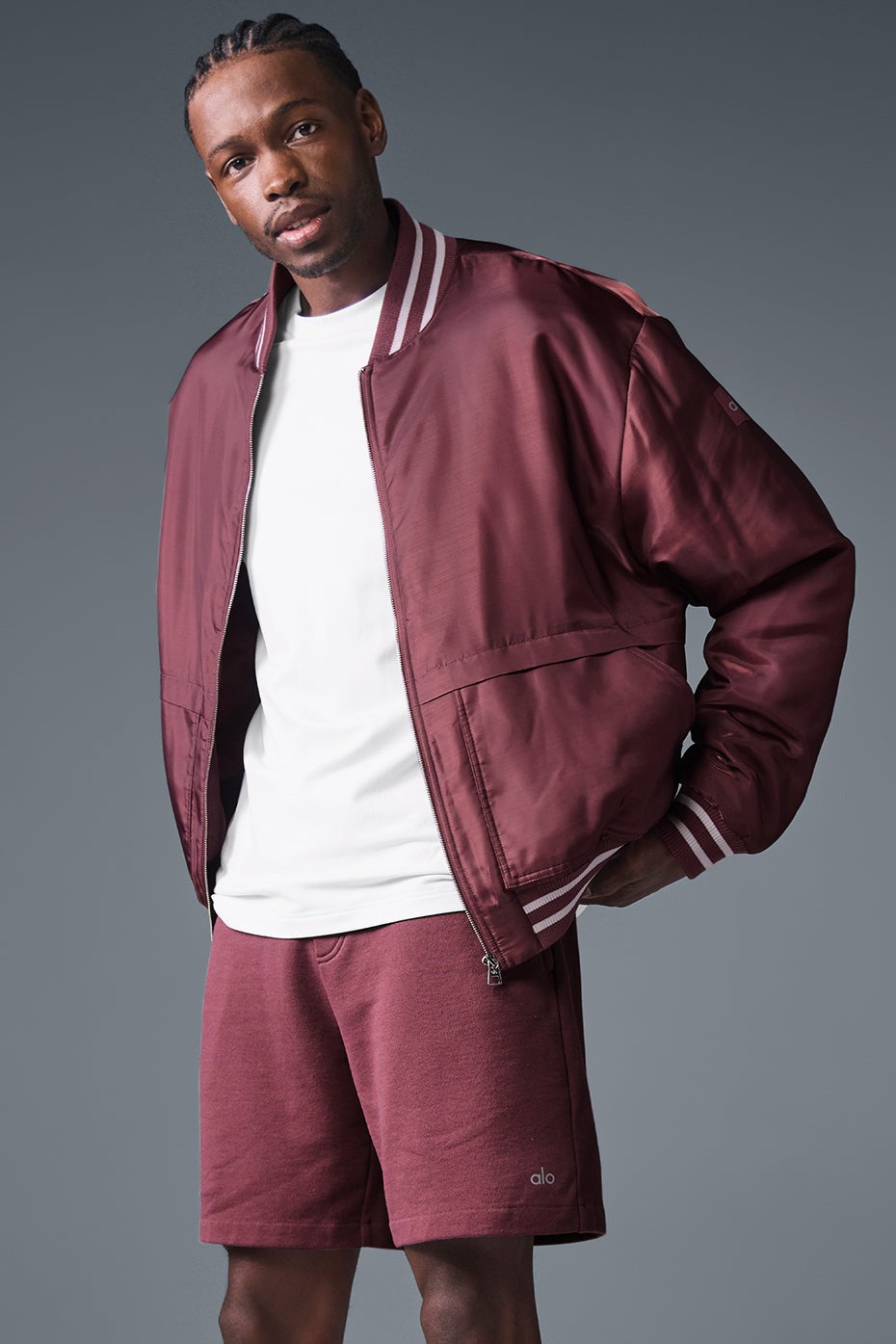 Afterglow Varsity Jacket - Burgundy Truffle