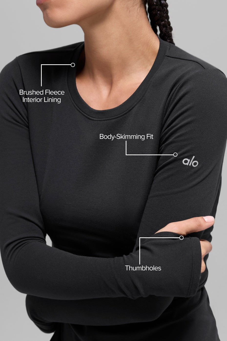 Airbrush Winter Warm Nocturne Long Sleeve - Black