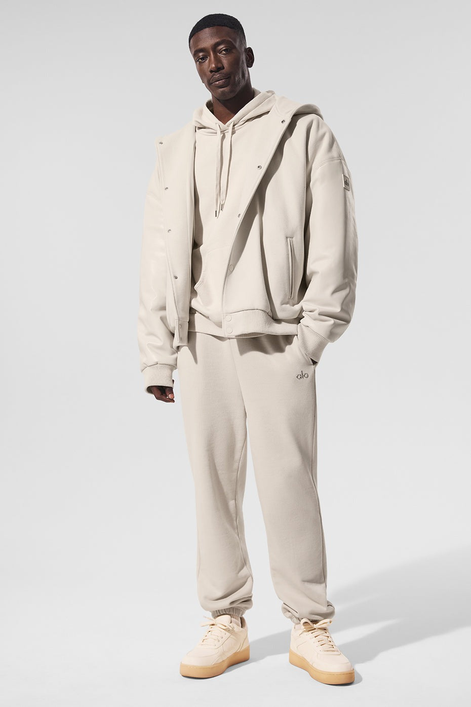 Select Hooded Bomber Jacket - Bone